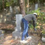 大垣市安楽寺　お墓リフォーム　①墓石解体